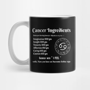 Cancer Ingredients Mug